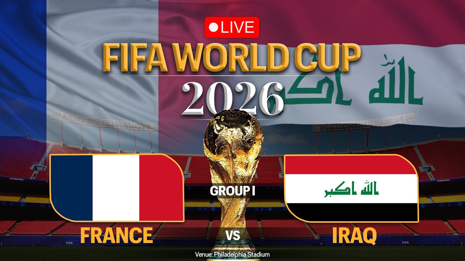 France vs Iraq, FIFA World Cup 2026 Live Score: Weather, Mbappe in focus as FRA lock horns with IRQ in Philadelphia