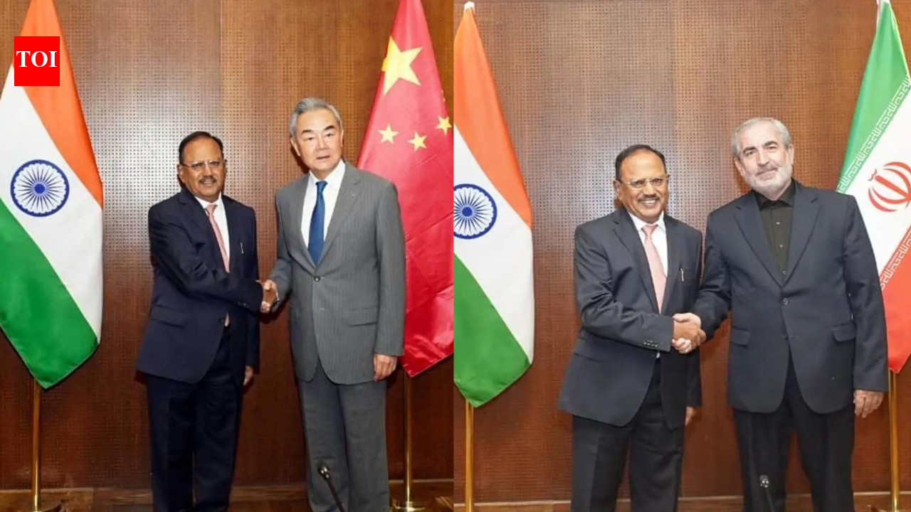 BRICS security meet in Delhi: Ajit Doval discusses ties with China FM, Middle East war with Iranian official