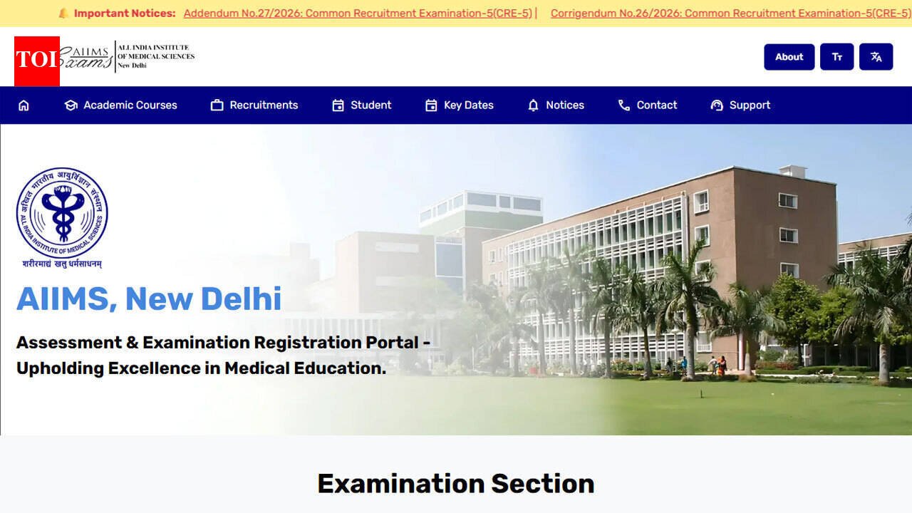 AIIMS Paramedical 2026 Admit Card released at aiimsexams.ac.in; direct link and download steps