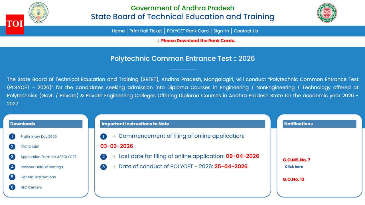 AP POLYCET 2026 final phase seat allotment result released at polycetap.ap.gov.in; reporting deadline July 29