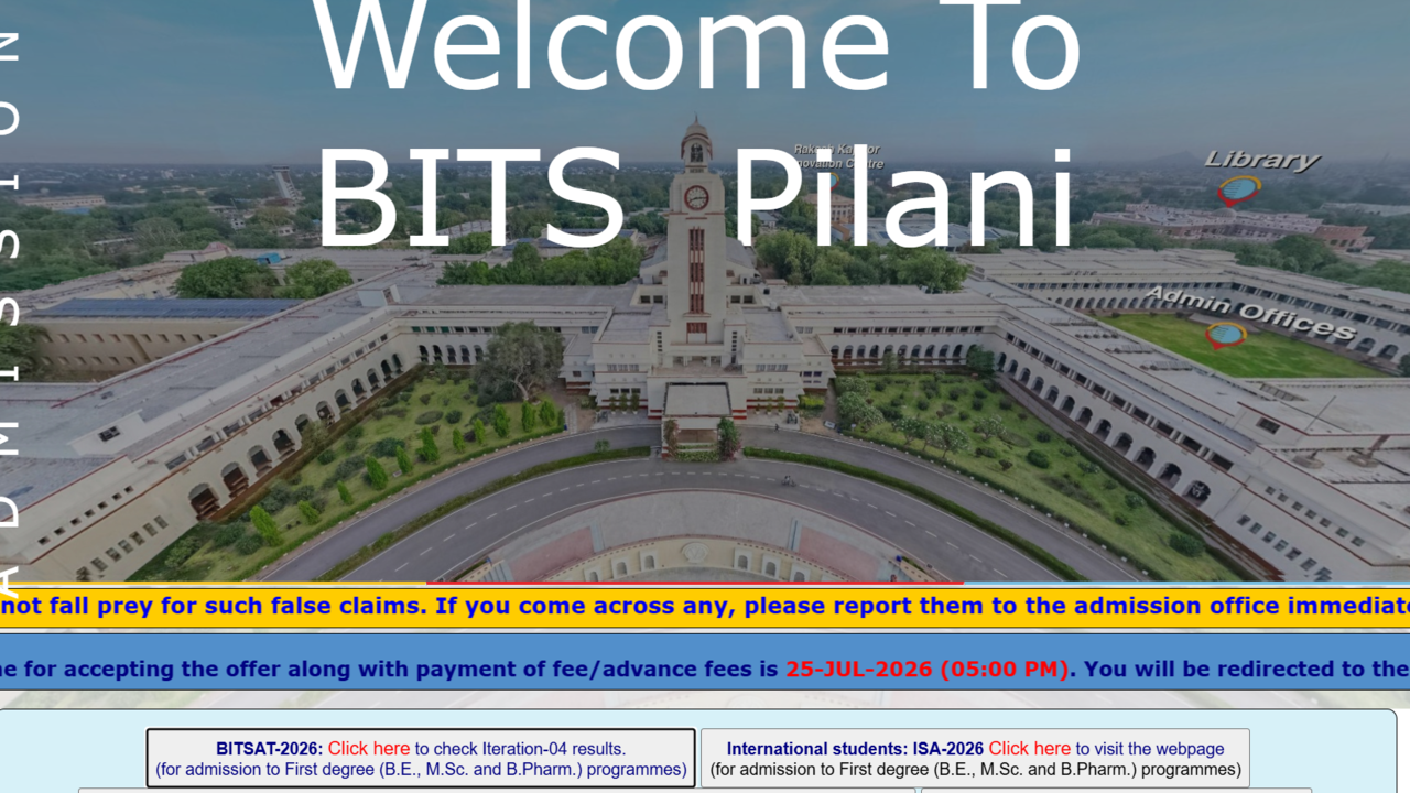 BITSAT 2026 iteration 4 result released at bitspilaniedu.com: Direct link to download here