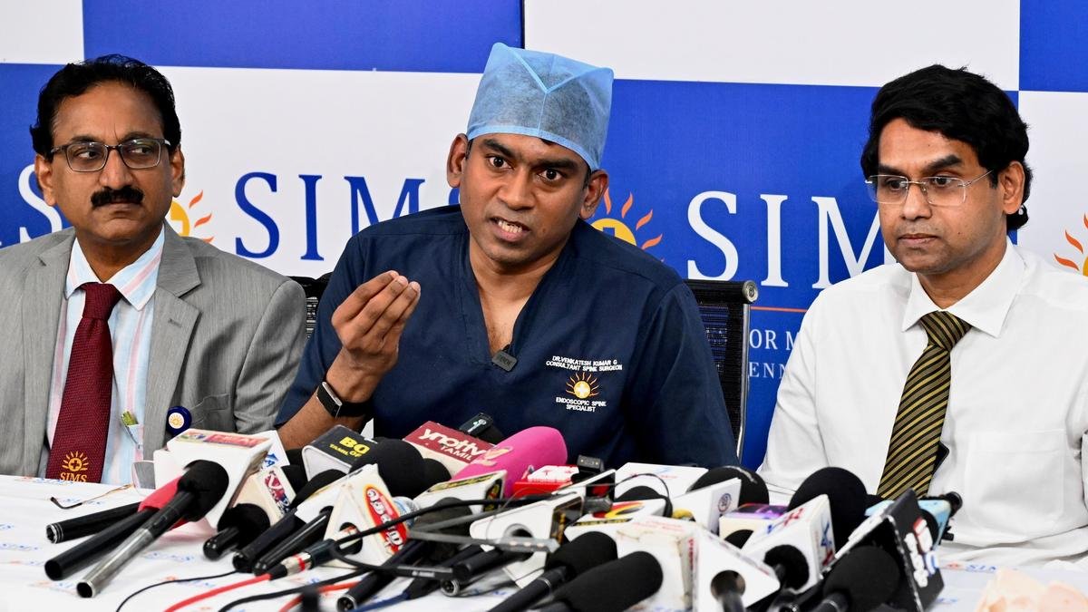 Single-incision spine procedure at SIMS Hospital restores mobility in octogenarian in Chennai