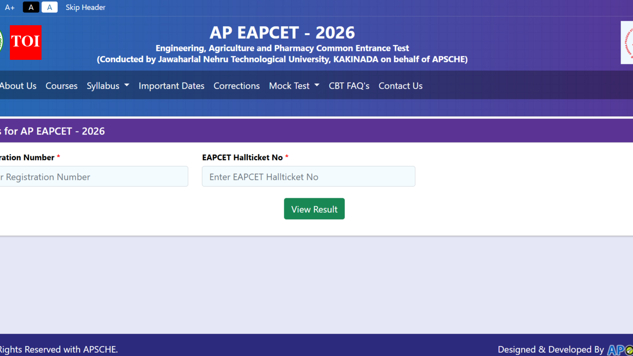 AP EAPCET result 2026 declared at cets.apsche.ap.gov.in: Direct link to download rank card here