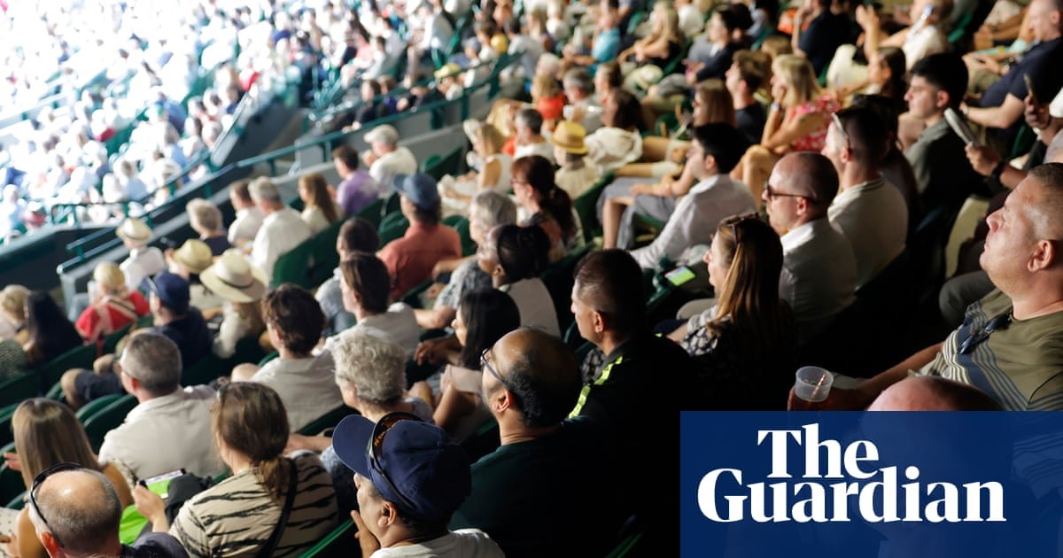View balls please: England football fans at Wimbledon find attention wanders from the tennis