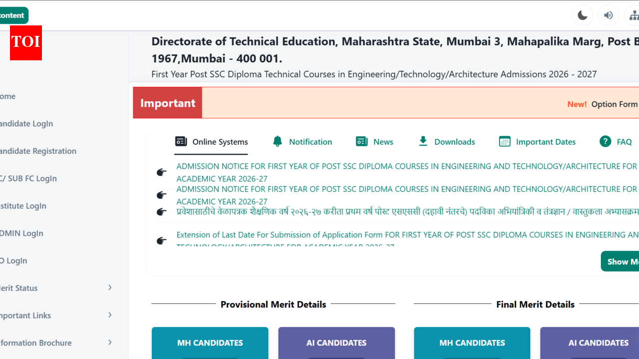 DTE Maharashtra Polytechnic seat allotment result 2026 likely to be released soon at poly26.dtemaharashtra.gov.in: Check complete details here