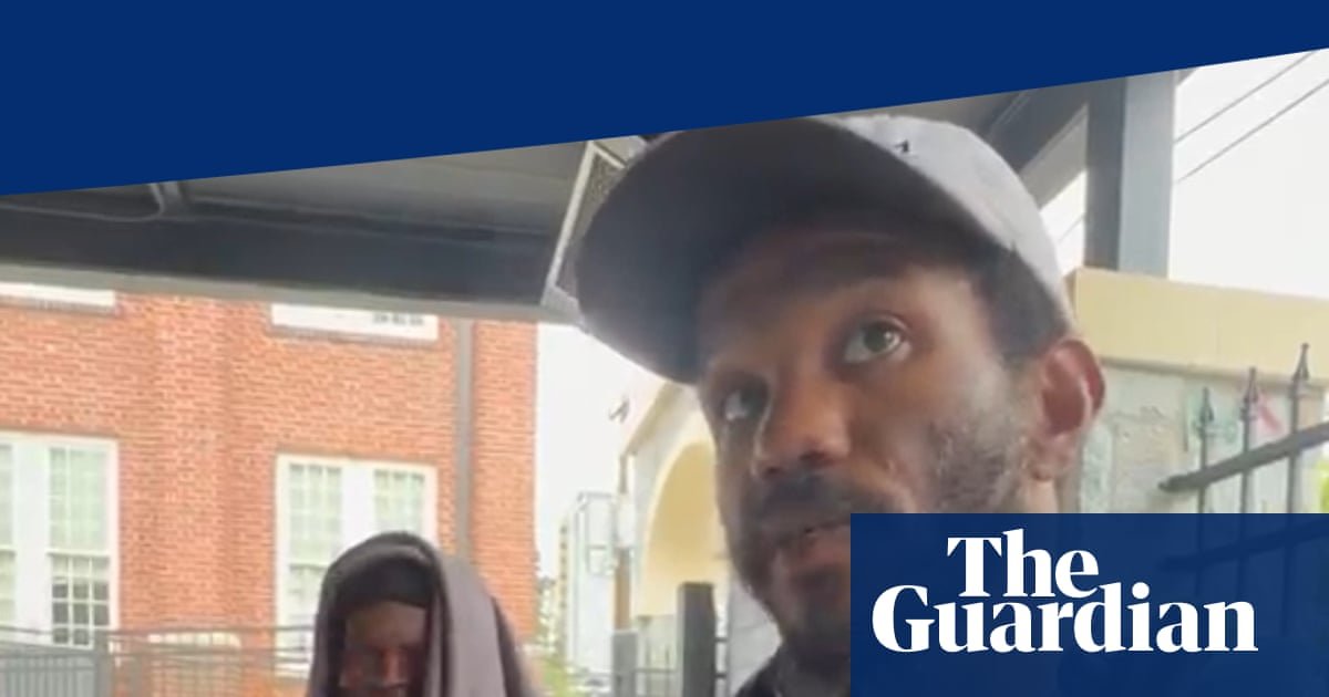 'Less than human': how unhoused people in Atlanta are being treated during the World Cup – video