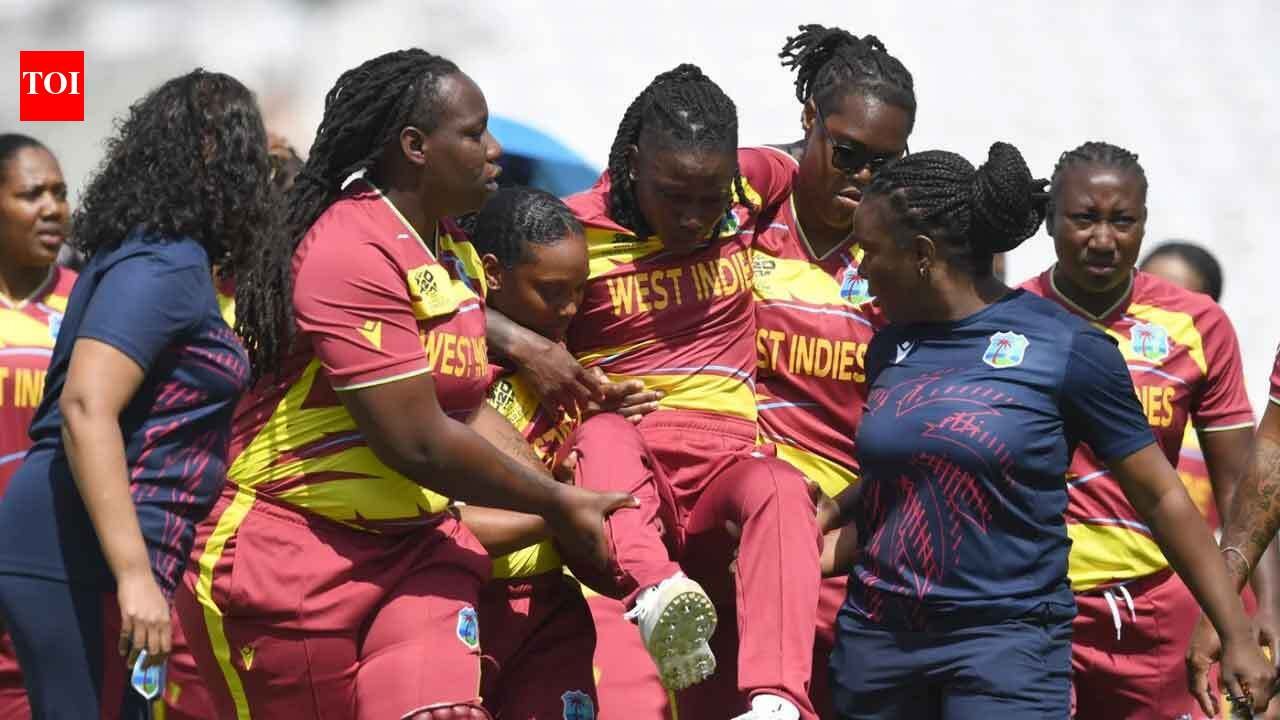 Scary scenes! Dottin carried off moments before Women's T20 WC semis