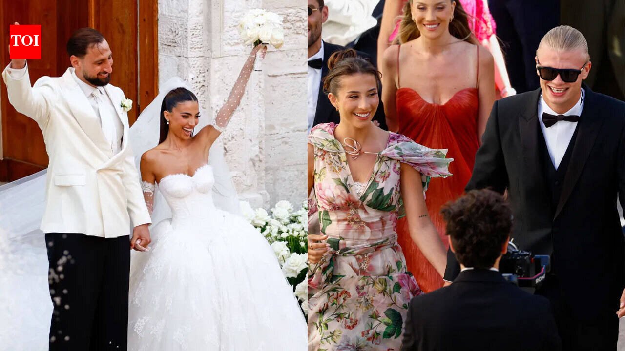 Watch: Haaland brings 'Viking row' to Donnarumma's wedding as WC craze lives on
