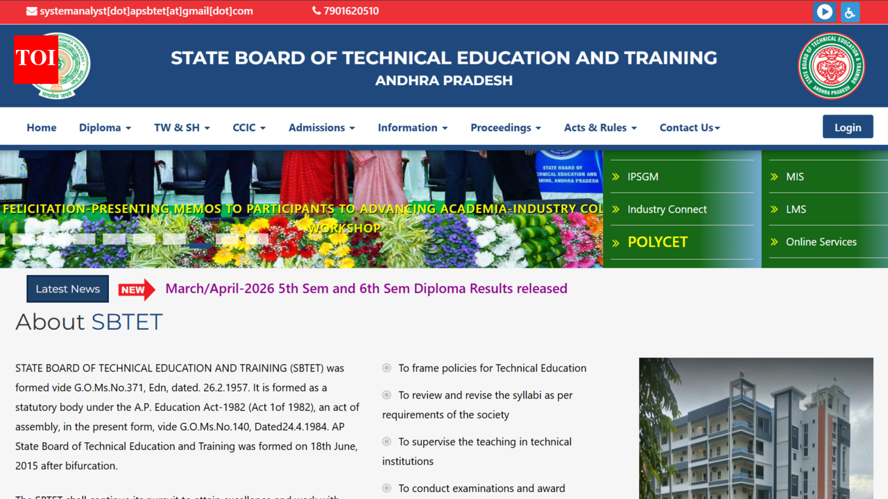 AP POLYCET round 1 seat allotment result 2026 released at apsbtet.ap.gov.in: Direct link to download scorecards