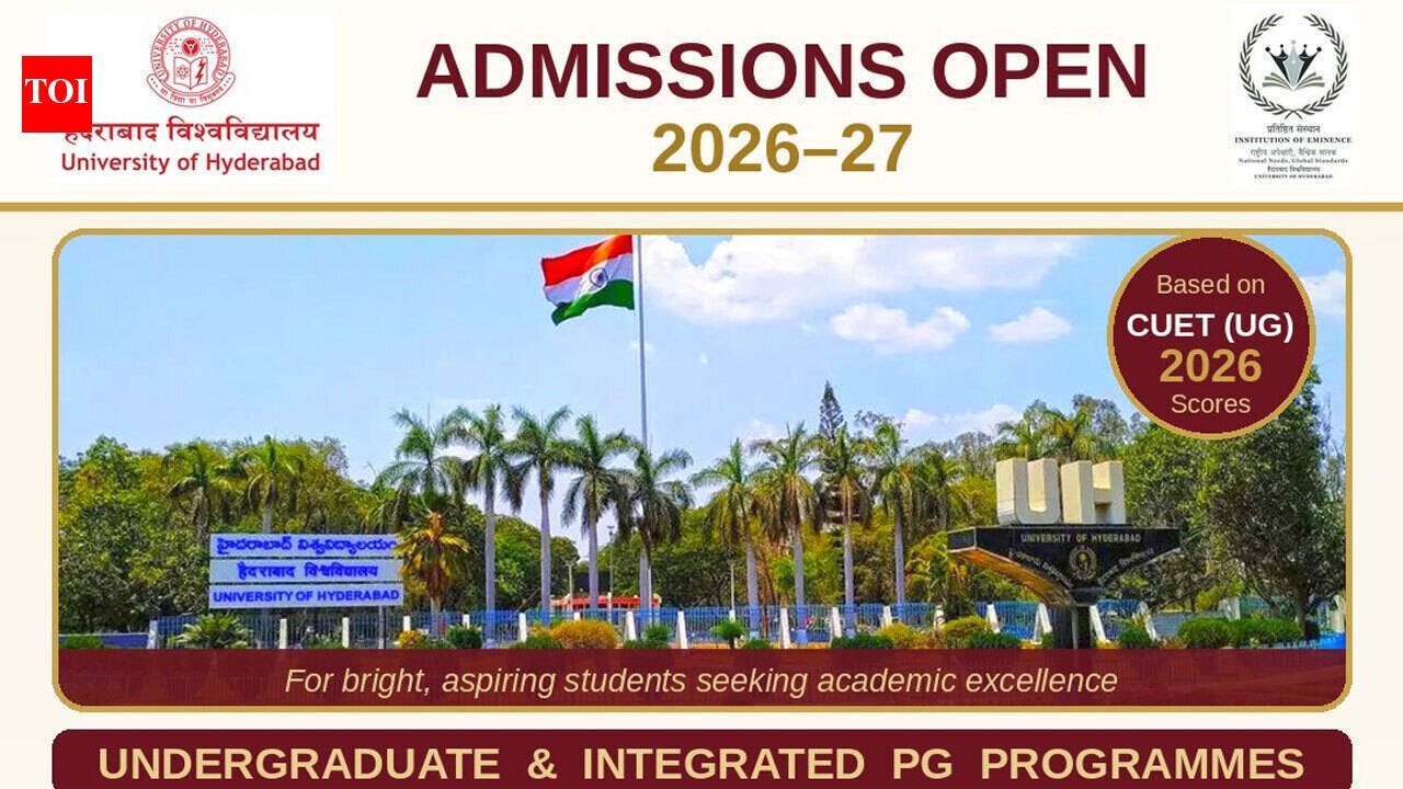 University of Hyderabad opens UG admissions 2026 for 17 undergraduate and integrated programmes; applications close on July 21