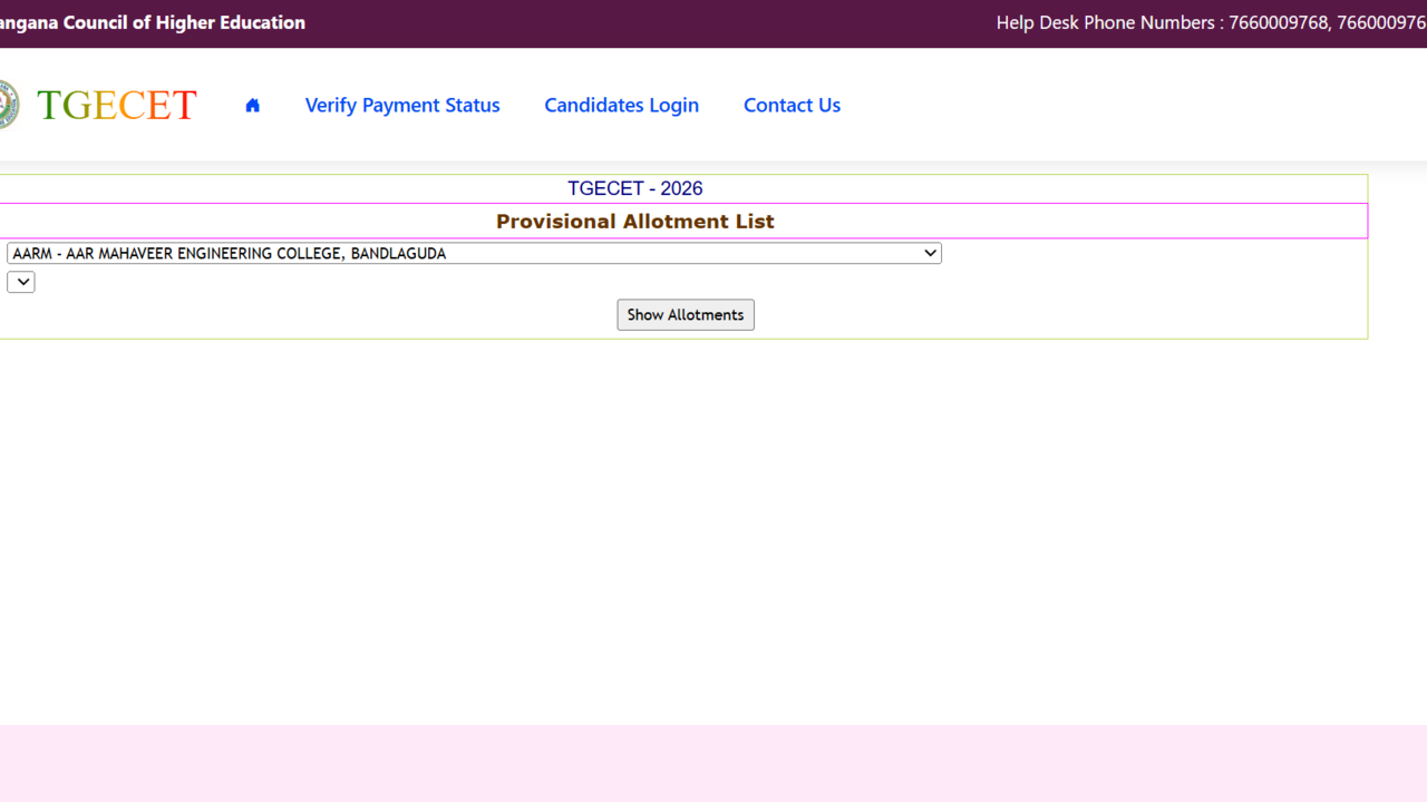 TS ECET 2026 round 2 seat allotment result out at tgecet.nic.in; candidates must report to allotted colleges by July 13