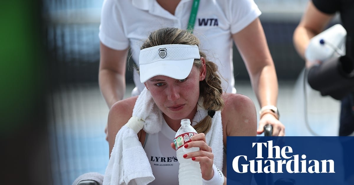 Alexandrova collapses on court during defeat as Memphis heat takes toll