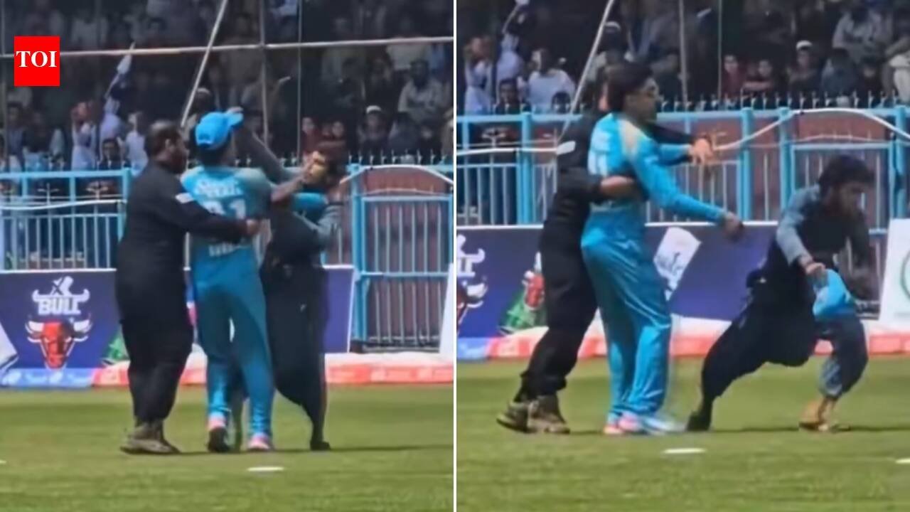 Pitch invader steals Rahmanullah Gurbaz's cap mid-match & runs away - Watch