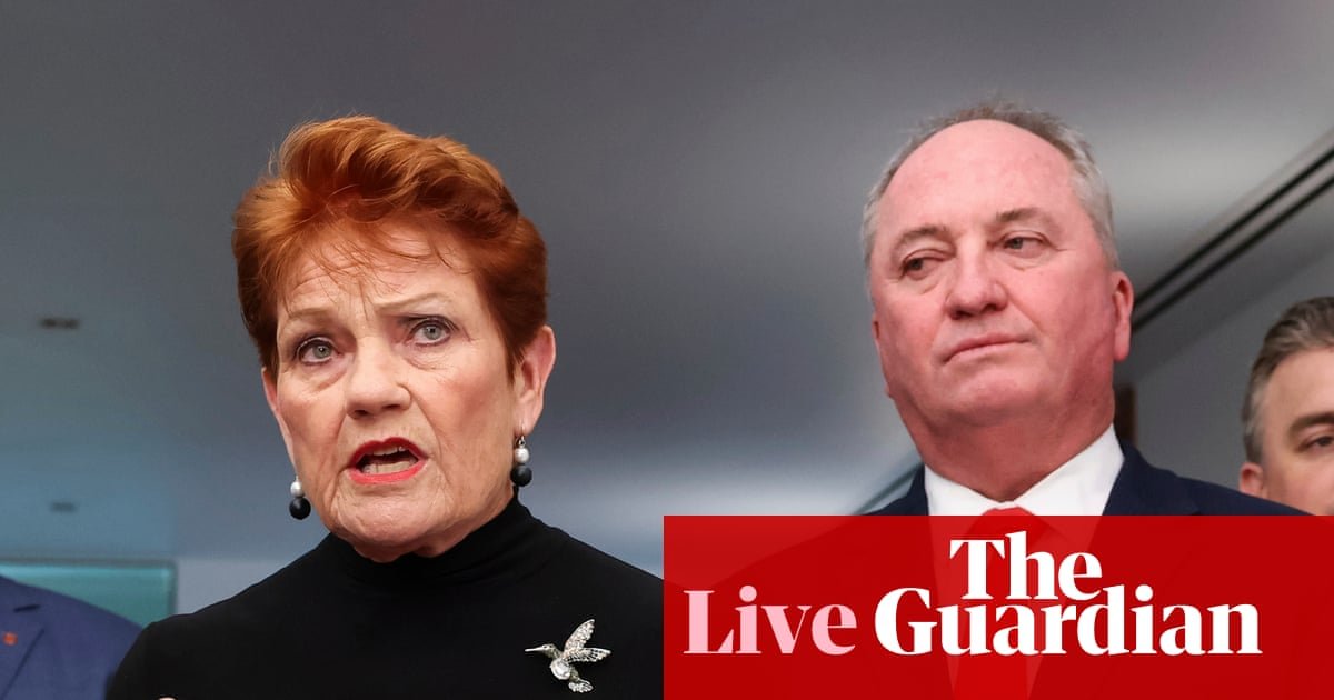 Australia news live: Barnaby Joyce won’t guarantee One Nation policies will be costed before next election