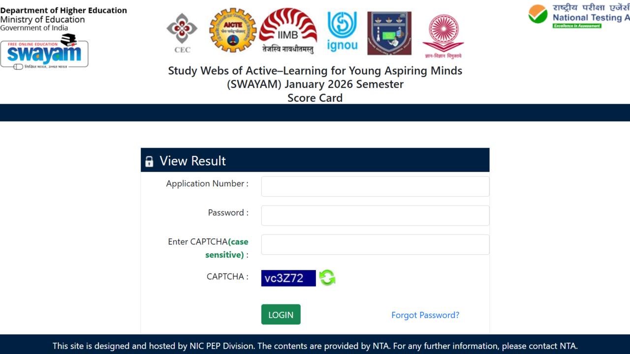 NTA SWAYAM January 2026 result declared at exams.nta.ac.in: Direct link to download scorecards here