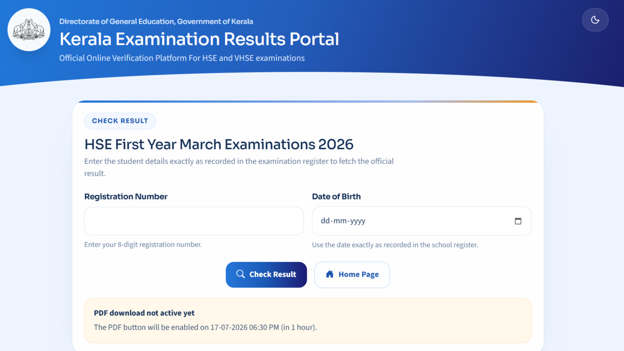 DHSE Kerala Plus One result 2026 declared; direct link to download, revaluation details here