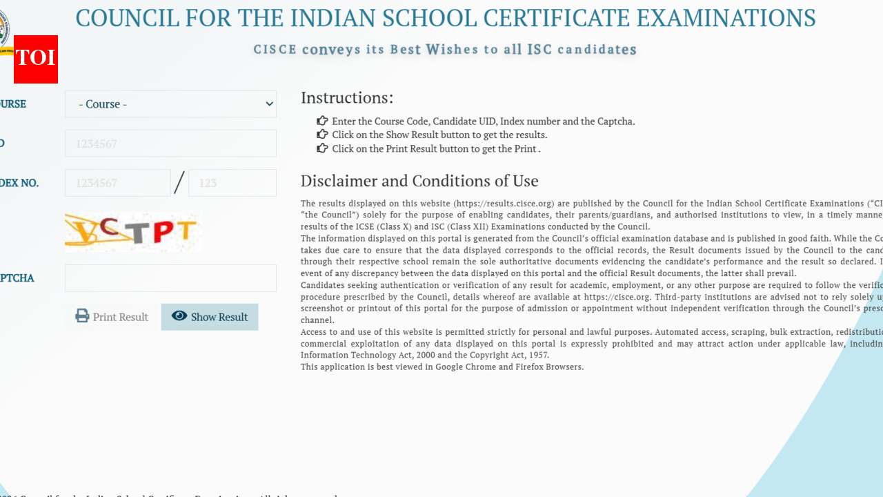 ISC Class 12 improvement result 2026 declared at cisce.org, rechecking window open till July 20: Check details here