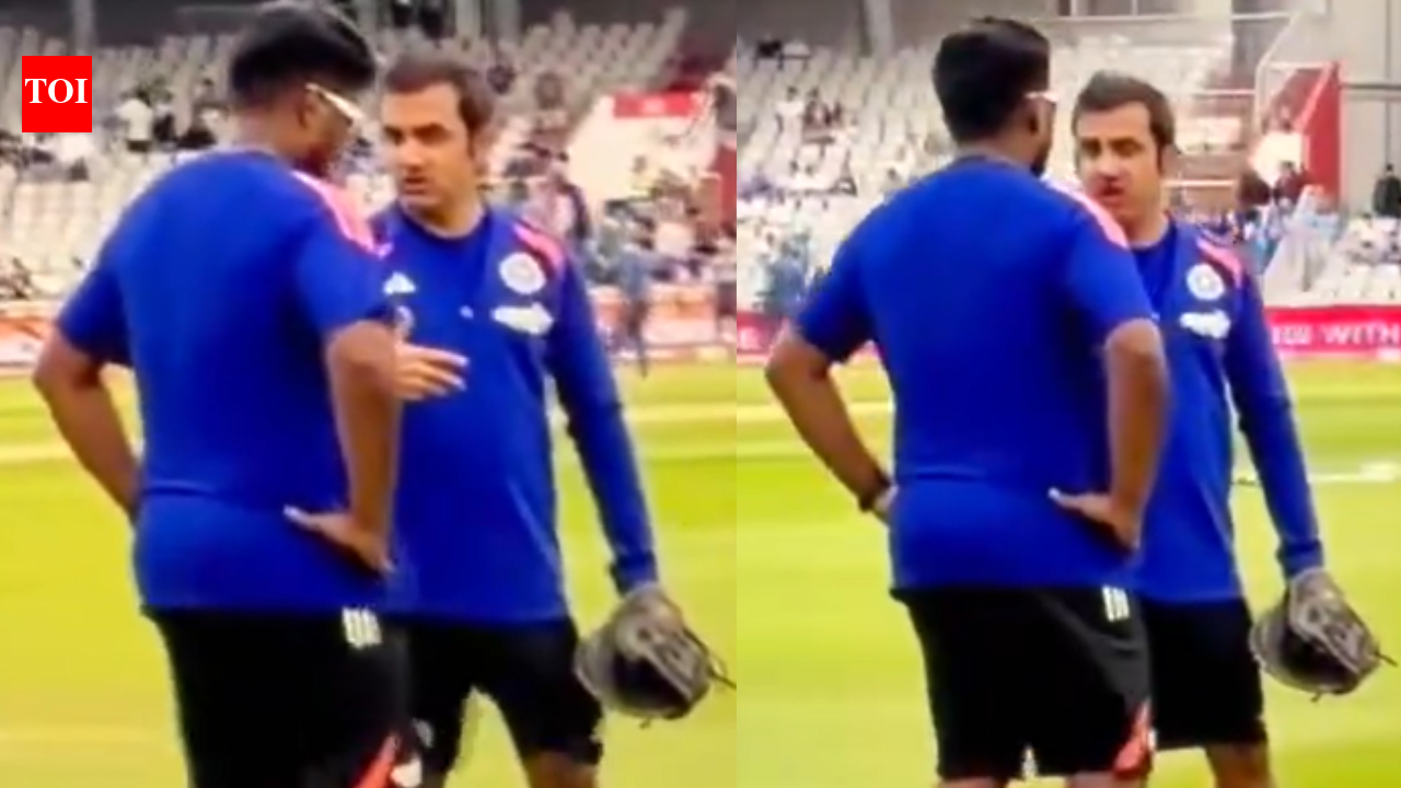Gambhir's animated chat with Samson after Sooryavanshi's debut goes viral