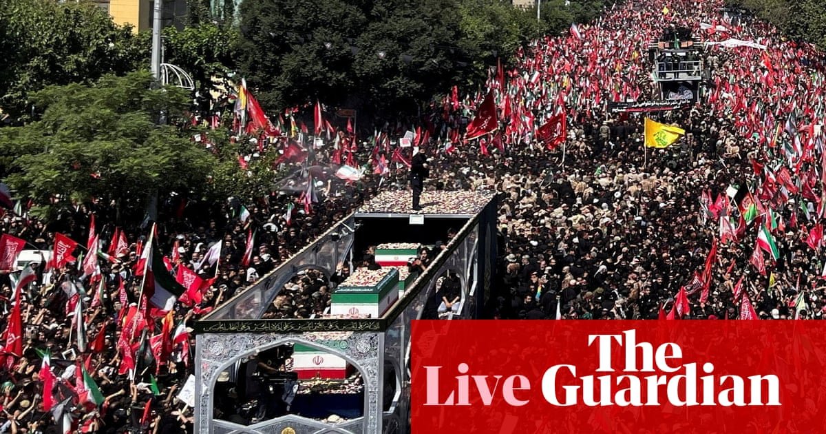 Middle East crisis live: Funeral procession for supreme leader Ali Khamenei begins in Iran