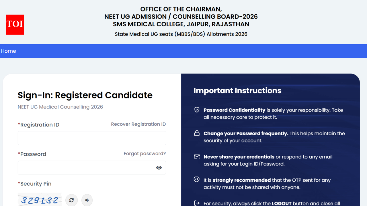 Rajasthan NEET UG 2026 Round 1 seat allotment result out at ug.neetrajasthan.com; check steps to download