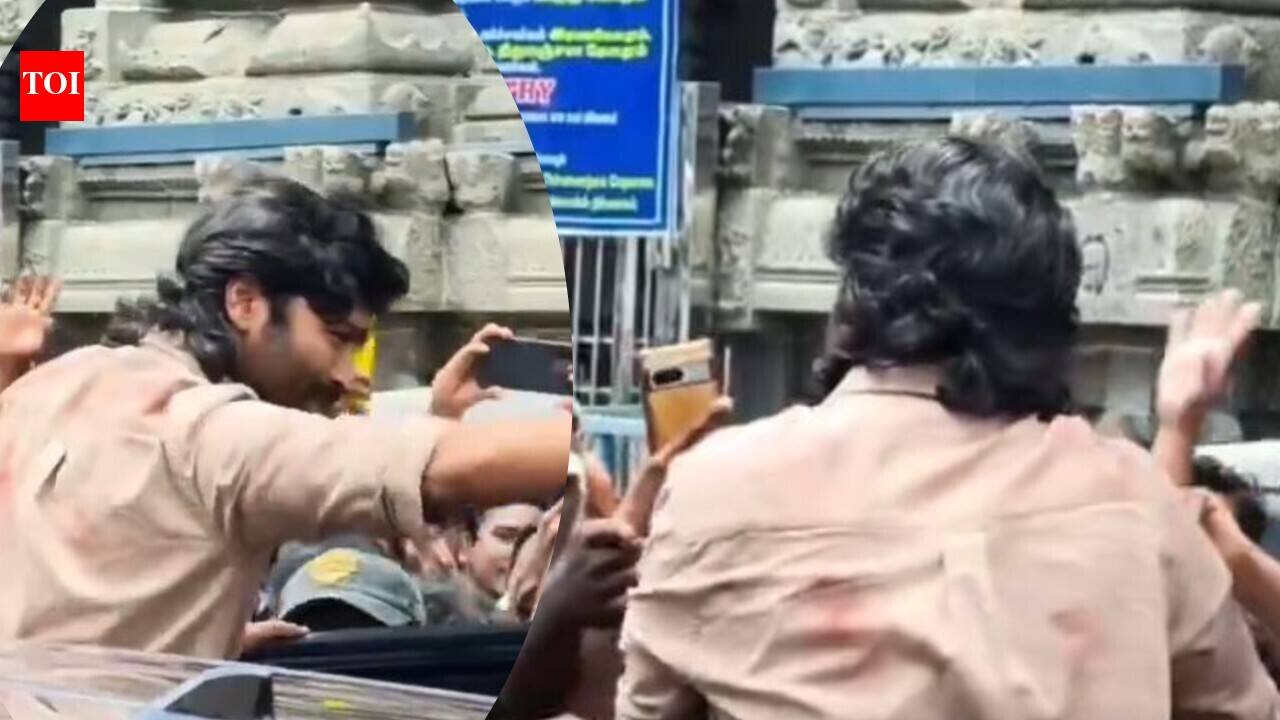 Dhanush mobbed by fans during 'OM' shoot in Thiruvannamalai