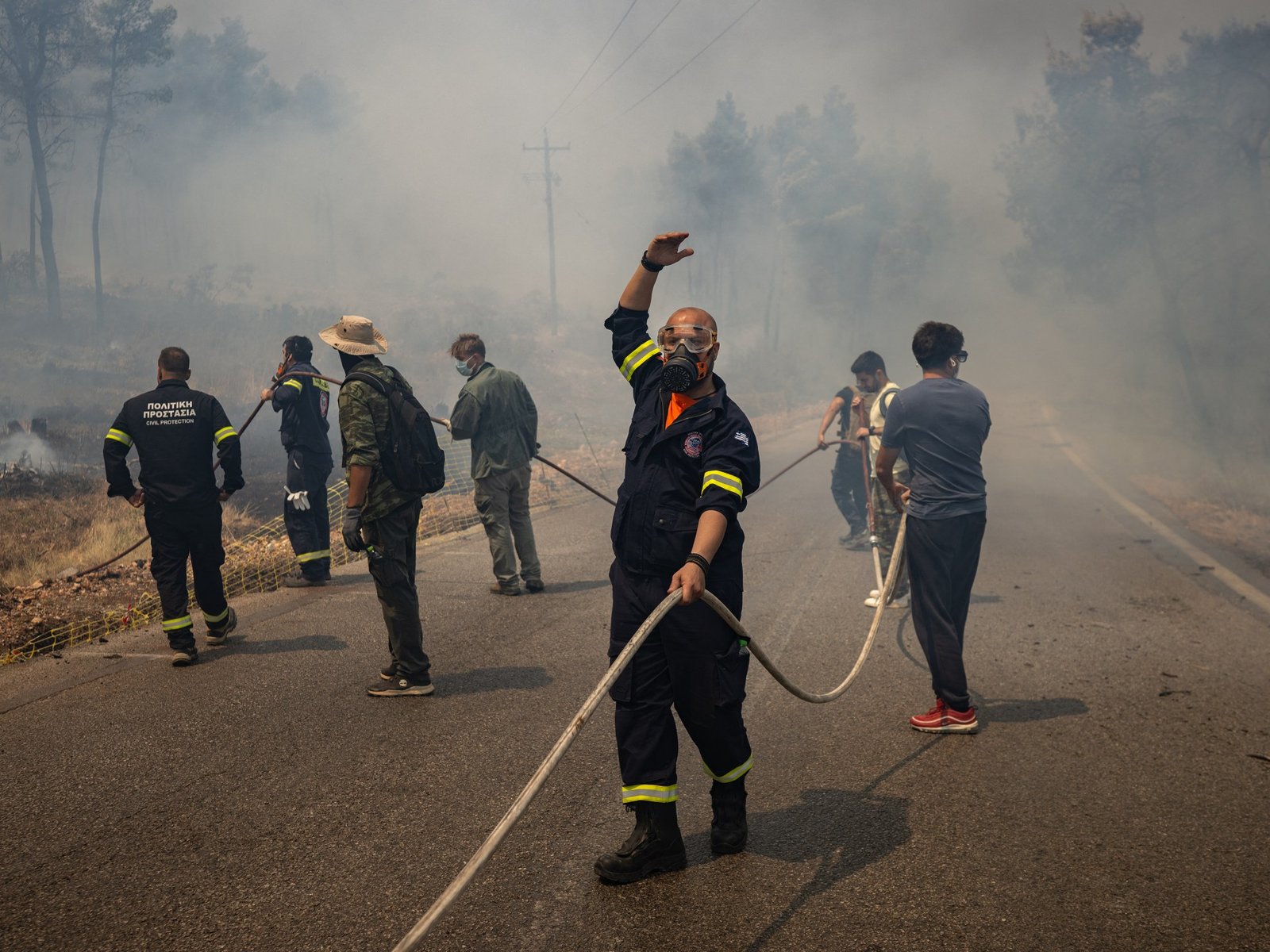 Greek firefighting helicopters in mid-air collision, four crew missing