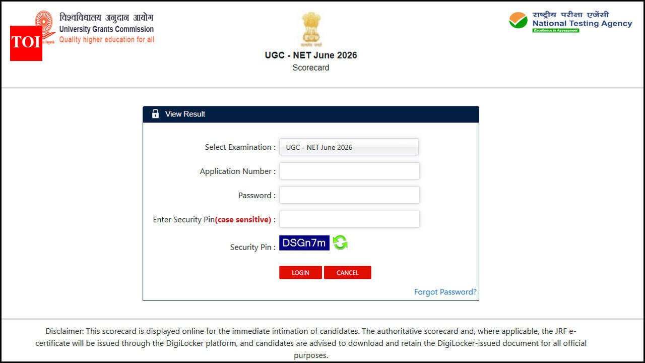 UGC NET June 2026 results declared for 84 subjects; over 1.47 lakh candidates qualify: Direct link