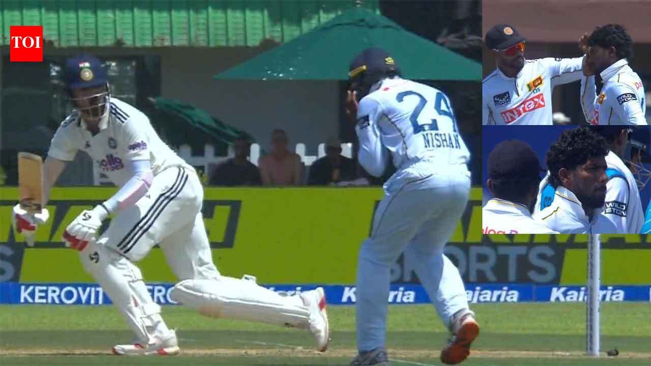 Scary moment in Galle: SL player hit on helmet by KL Rahul sweep - WATCH