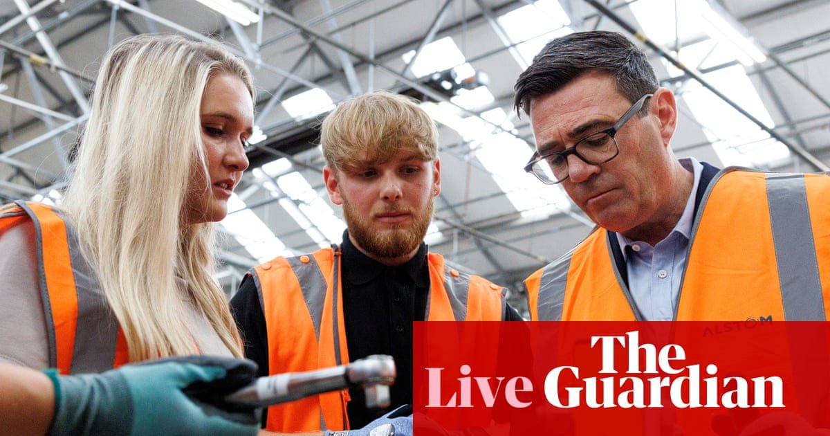 Burnham to announce plan for 10,000 work experience placements for young people – UK politics live
