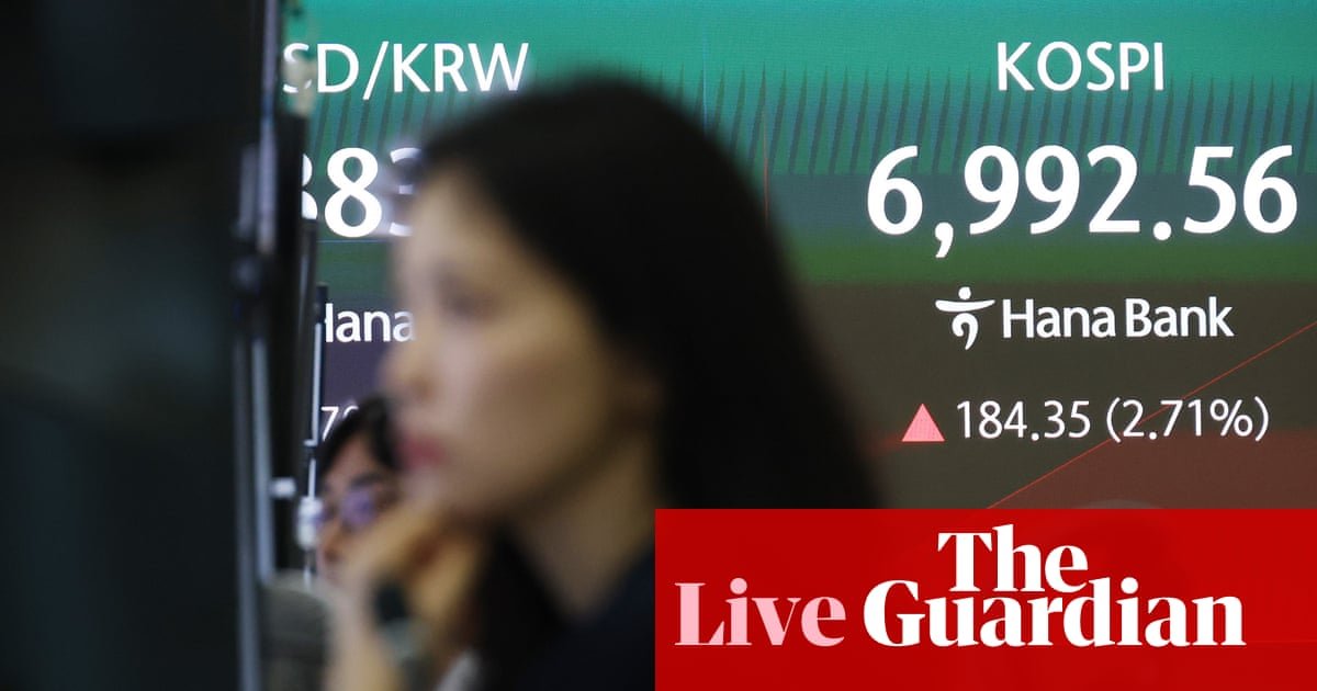 Asian technology shares ride high on AI optimism after Nvidia’s ‘stunning’ results – business live