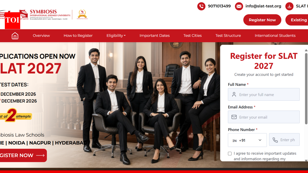 SLAT 2027 registration begins at slat-test.org: Check eligibility, exam dates and application fee