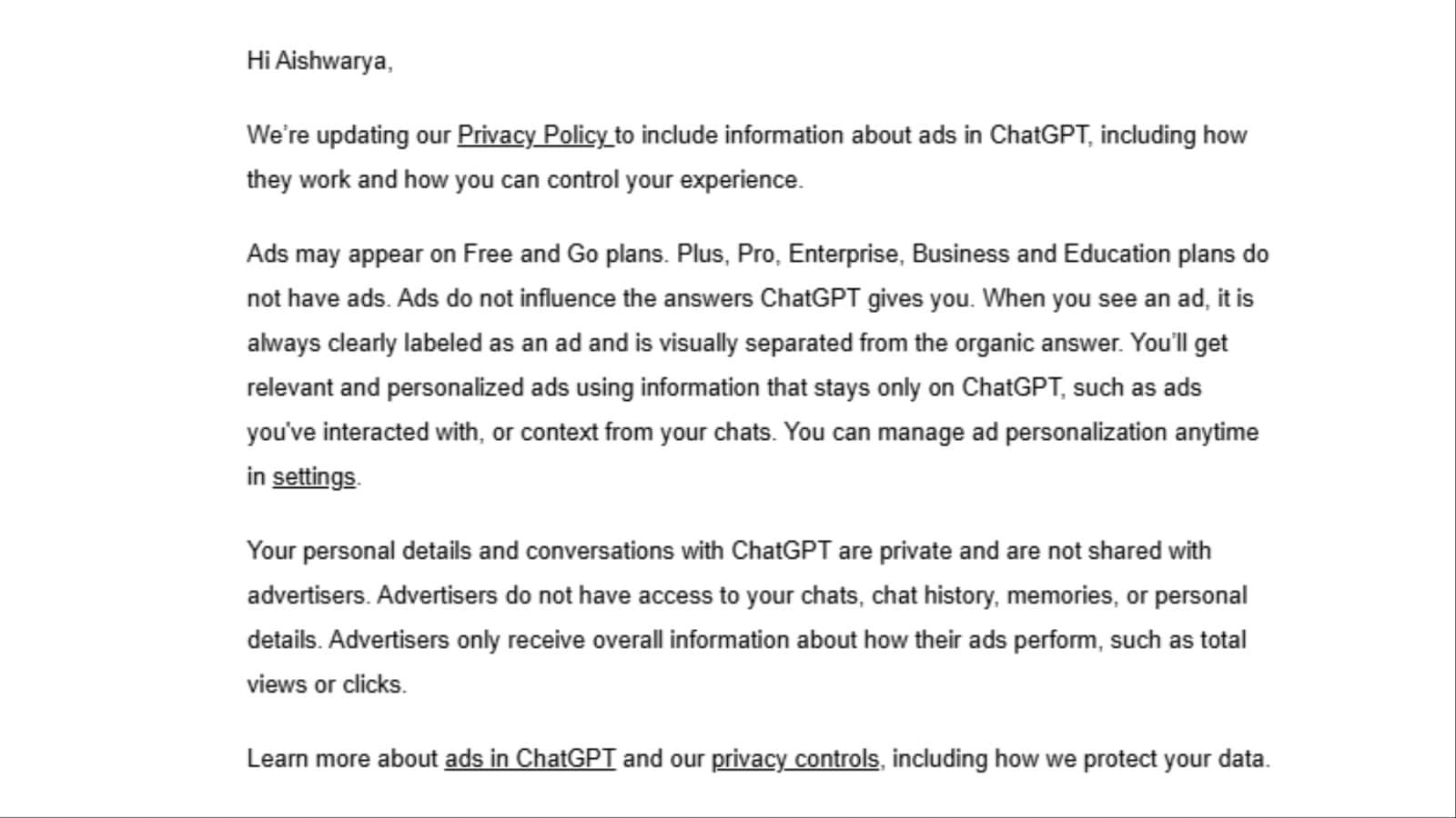 OpenAI is bringing ads to ChatGPT in India. Should you be worried about your chats and privacy?