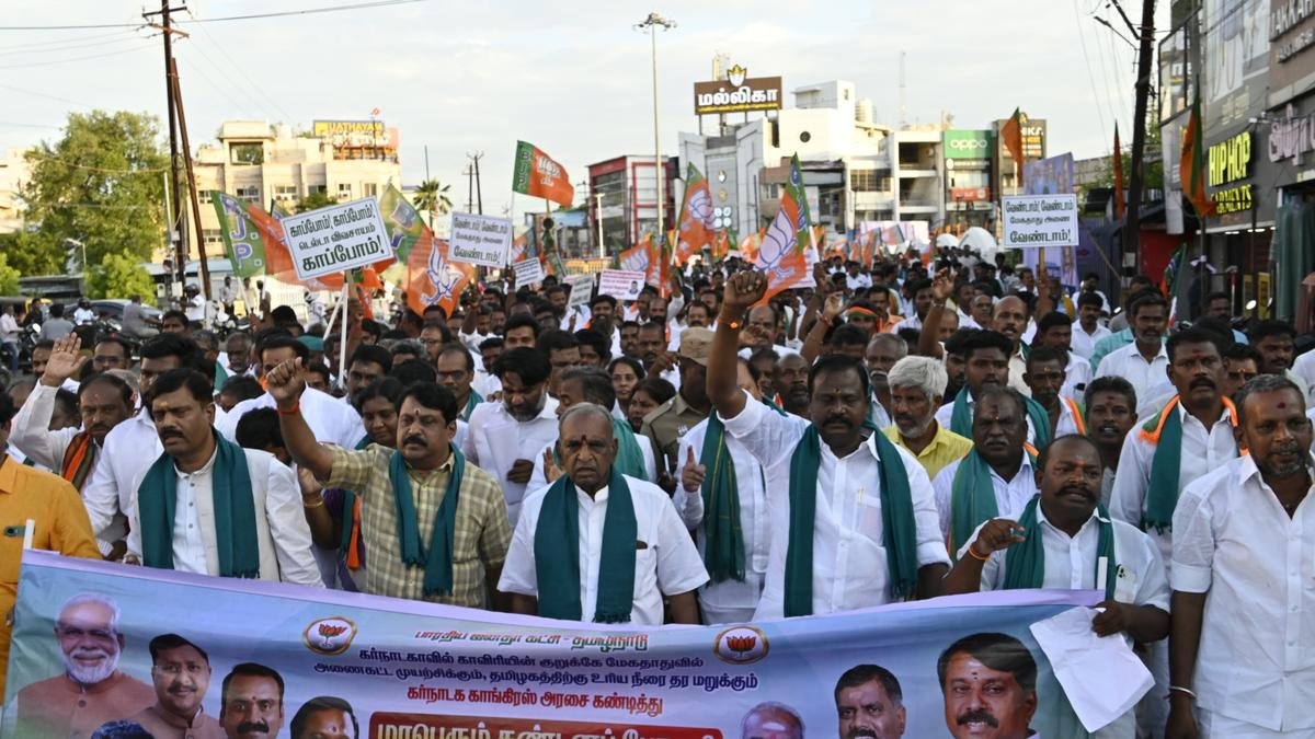 BJP, CPI stage protests against Karnataka government on Cauvery water dispute