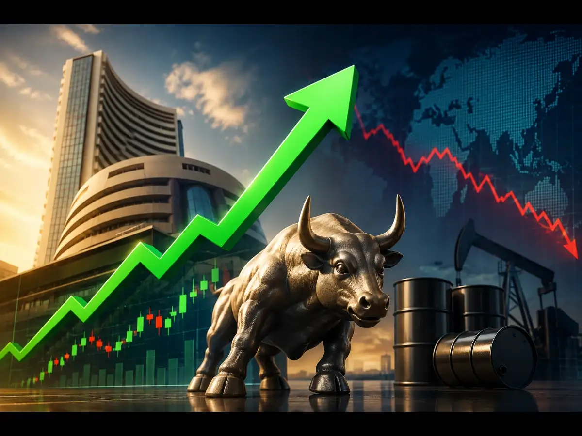 Sensex rises over 300 points; Nifty above 24,350 as oil prices slide. What lies ahead?