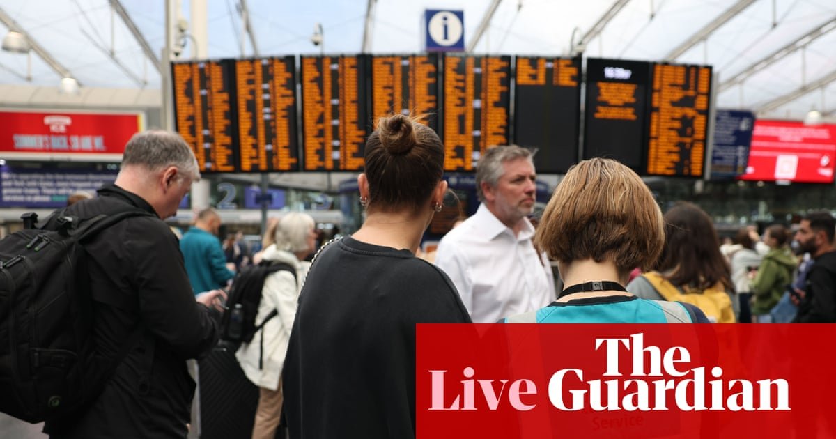 Rail passengers facing more disruption after power outage; UK house prices stagnate – business live
