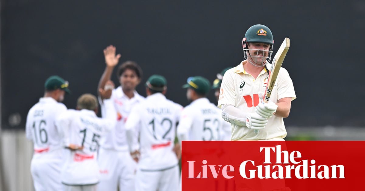 Australia v Bangladesh: first men’s Test, day one – live