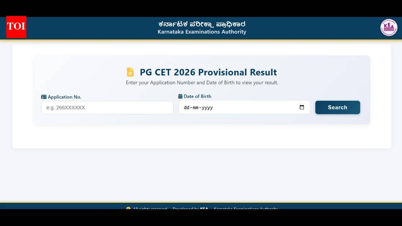 Karnataka PGCET result 2026 declared for MBA, MCA, MTech: Check score, rank and result link