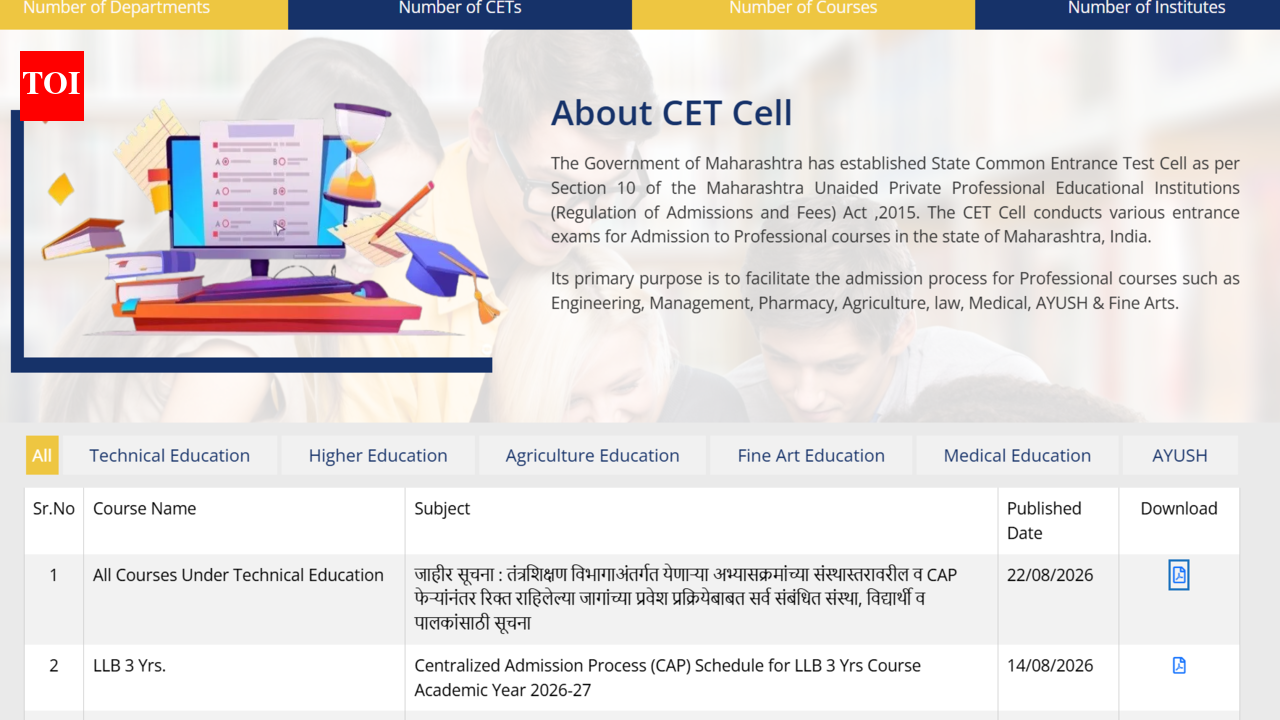 Maharashtra CET 2026: CET Cell issues rules for institutional-level admissions to vacant seats