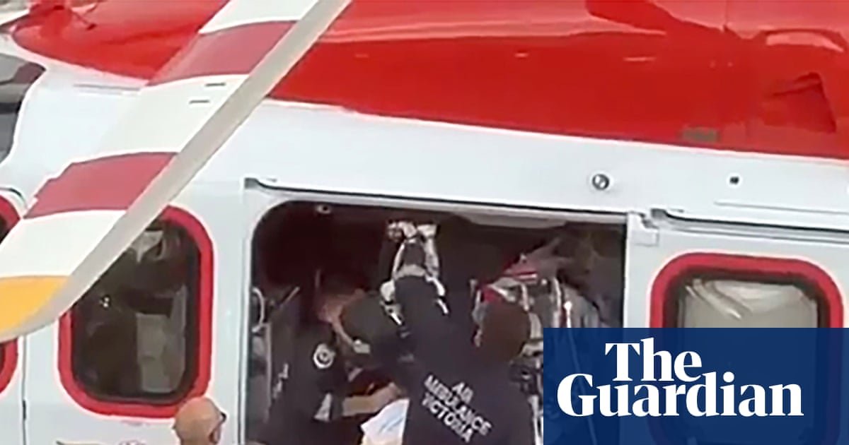 Manhunt after alleged axe attack in Victoria leaves three people with serious injuries