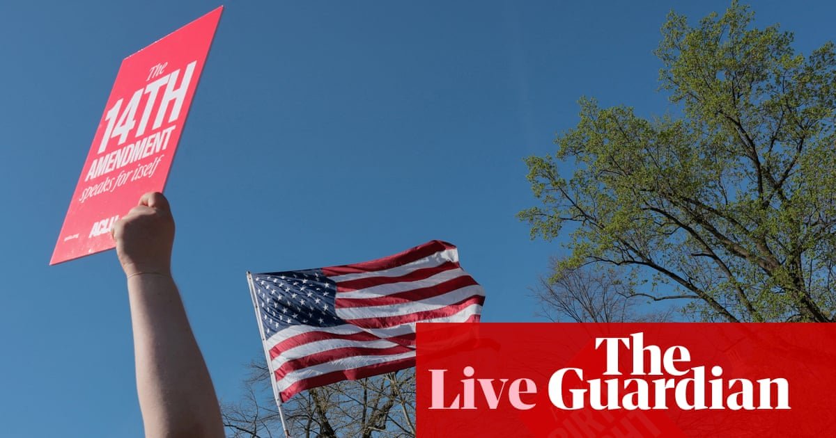 Judge blocks new Trump bid against birthright citizenship – US politics live