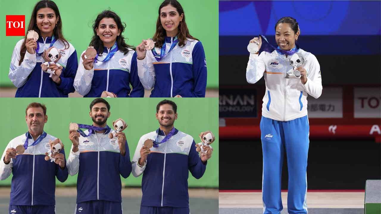 Asian Games 2026 Day 4: Mirabai Chanu ends Asiad medal wait; India win two skeet bronzes in shooting