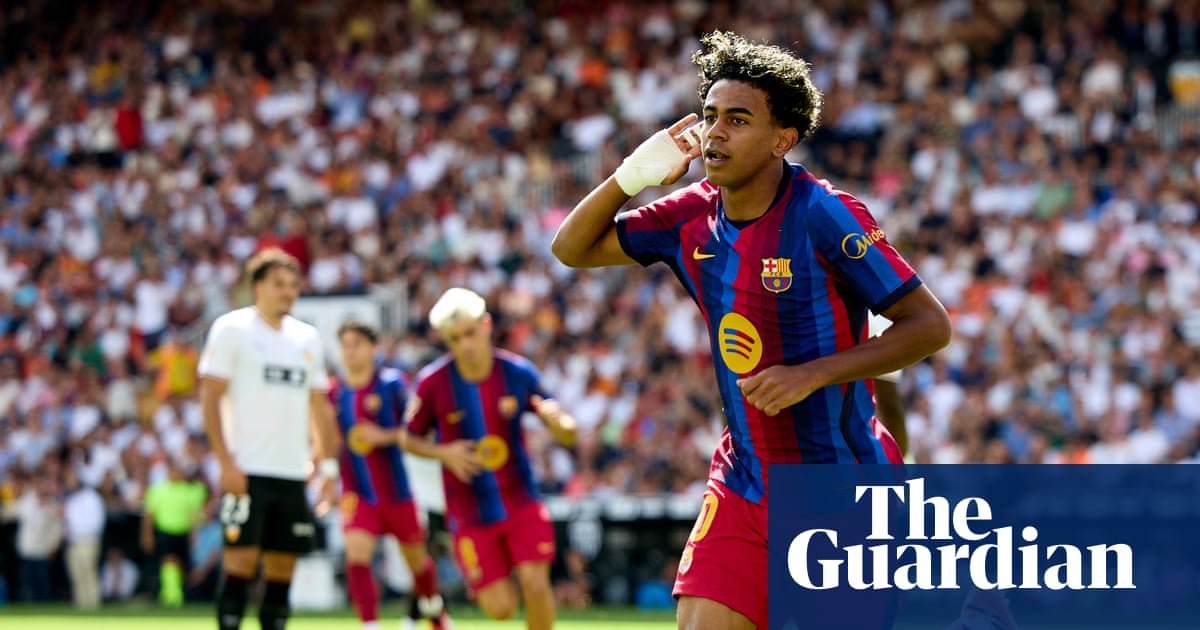 European football: Lamine Yamal’s double powers Barcelona to rout of Valencia