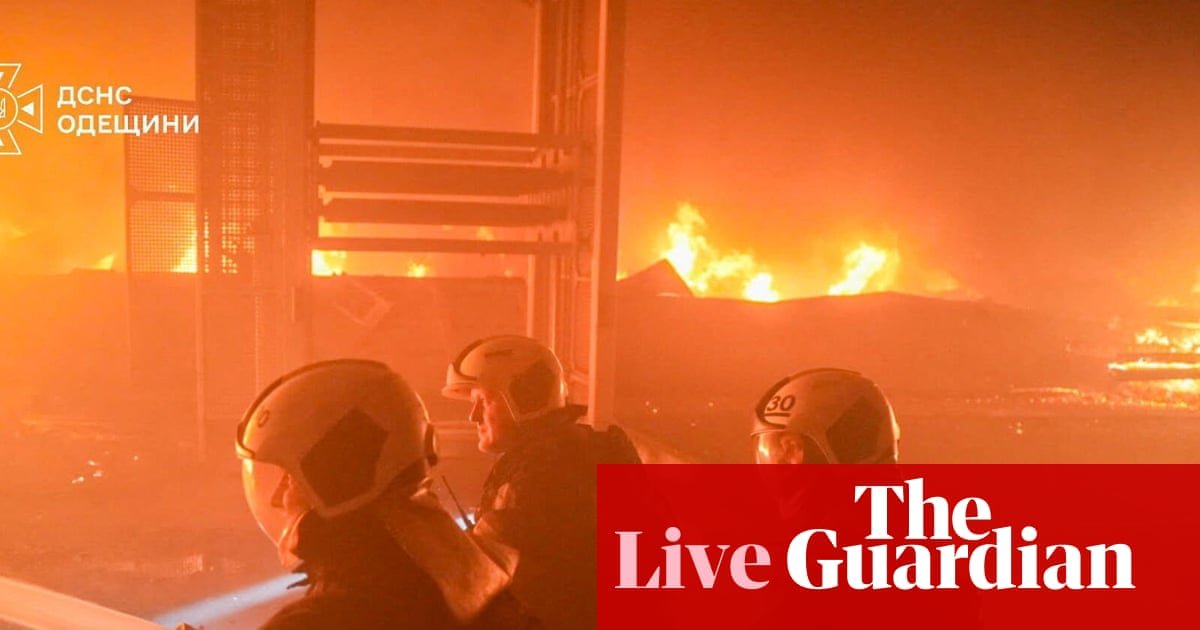 Russia hits port facilities in overnight strikes on Odesa region of Ukraine – Europe live