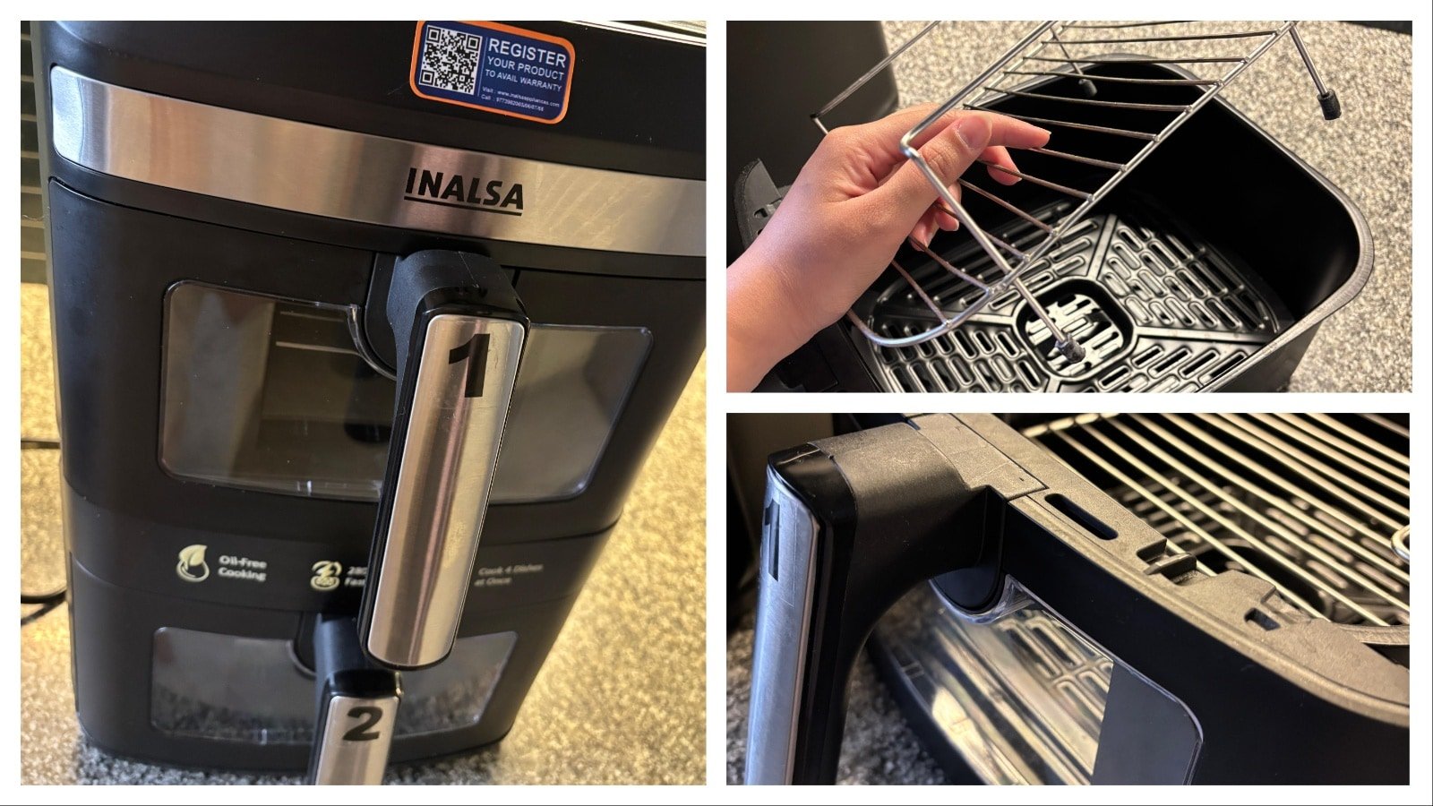 Inalsa NutriFry DuoSlim air fryer review: Two 7L baskets, but the real game-changer is how they work together