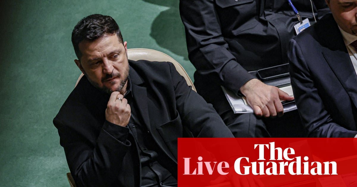 Zelenskyy to present Ukraine’s case to UN general assembly – live