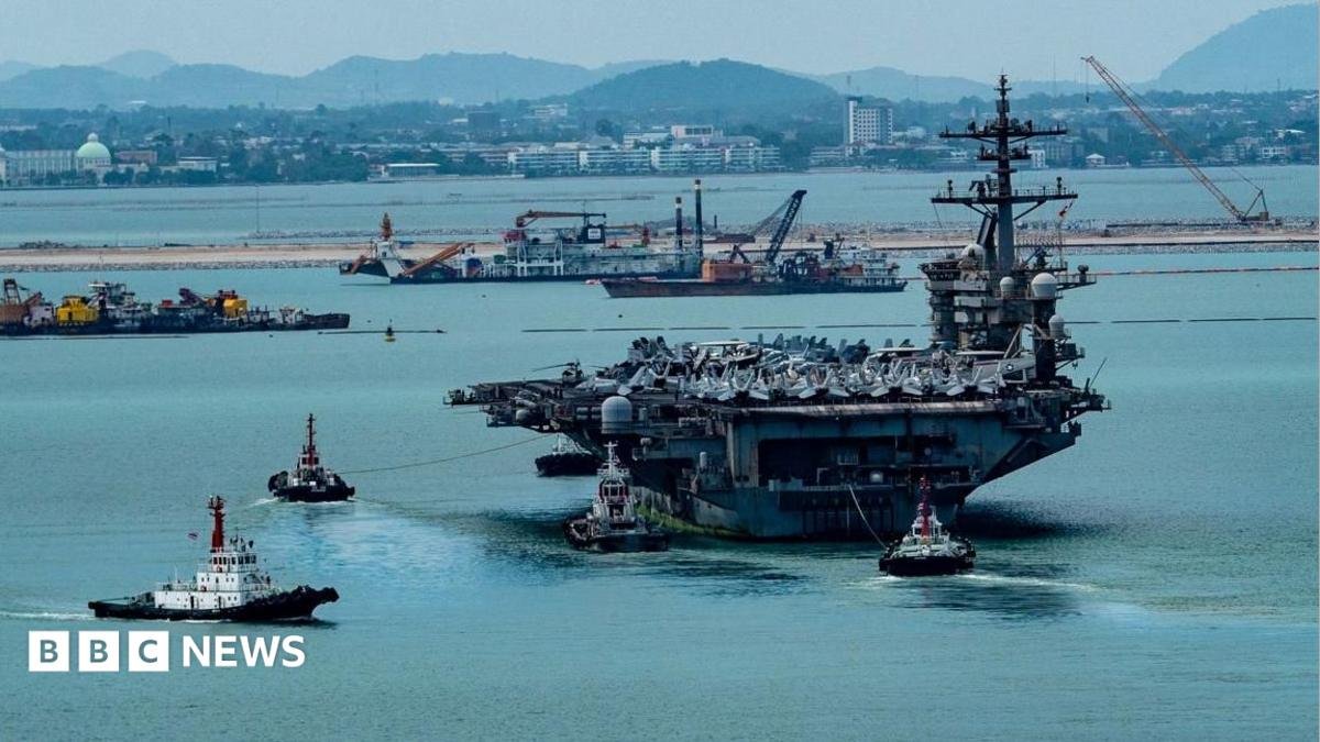 US aircraft carrier docks near Thai beach resort Pattaya after record 250 days at sea