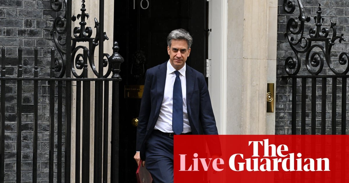 Miliband defends sanctions on Israeli settlements and pushes back against chief rabbi’s criticism – UK politics live