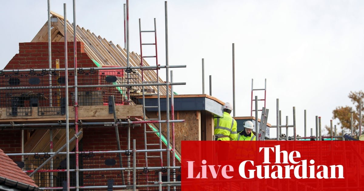UK housebuilders’ stocks surge on new homes scheme for first-time buyers – business live