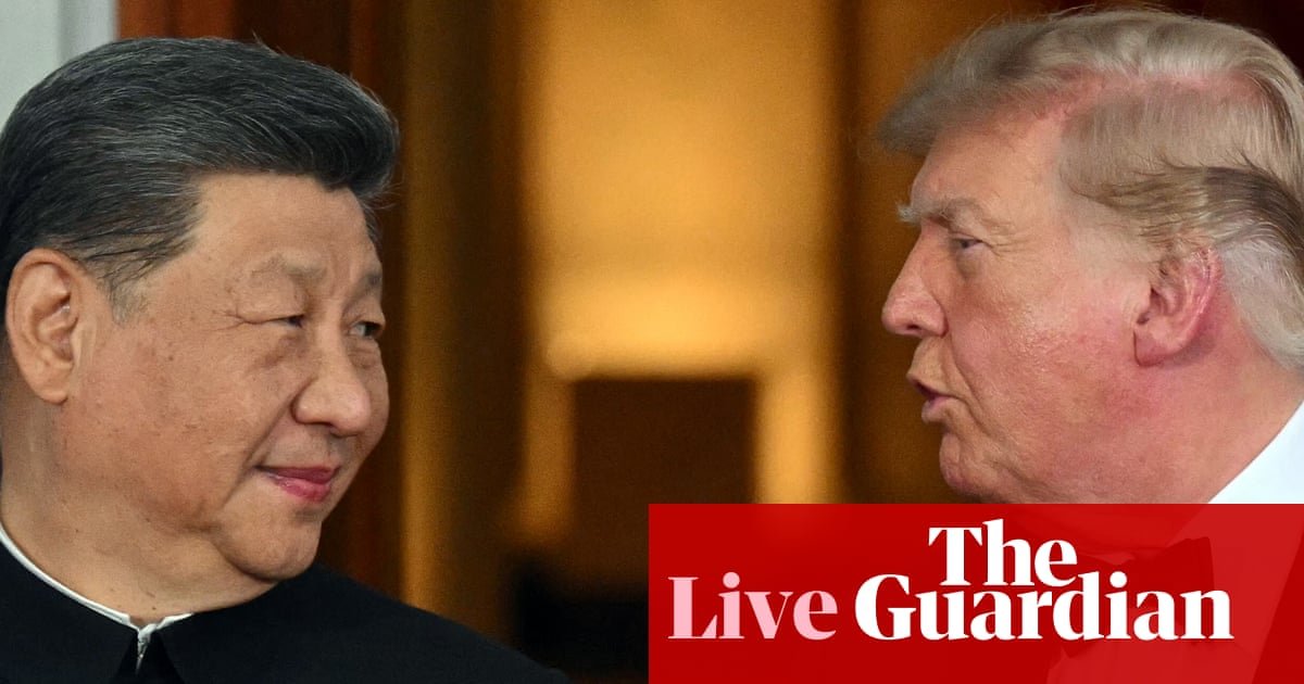 US politics live: Trump to wrap up Xi summit with a tour of US archives