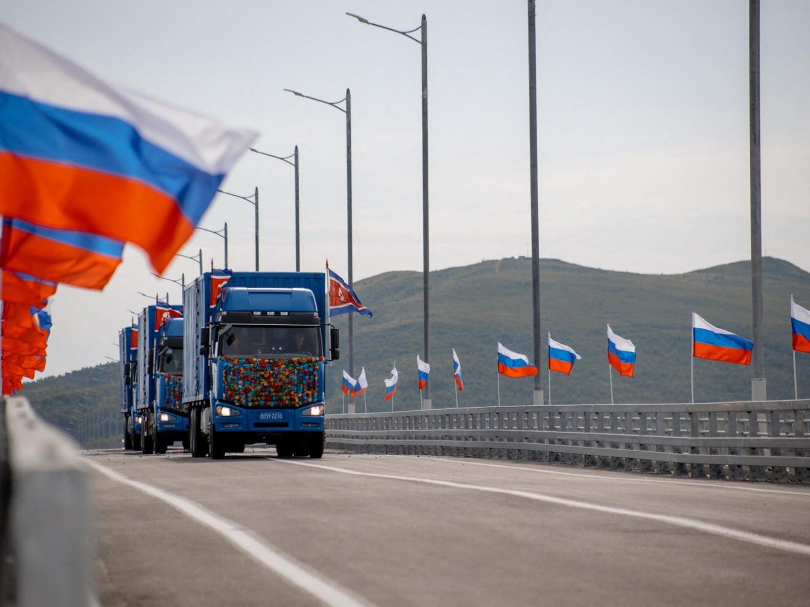 Russia and North Korea deepen relations with symbolic road bridge